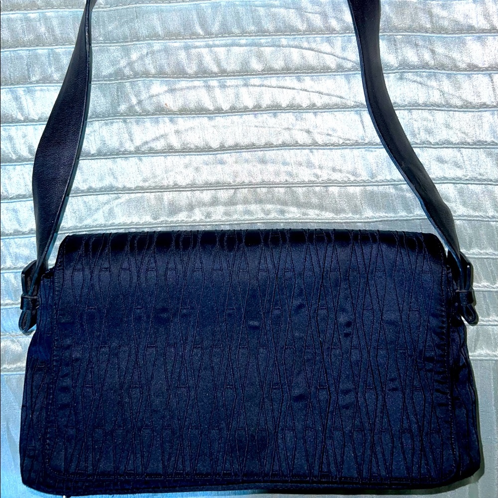 Adrian Vittadini vintage blue satin purse